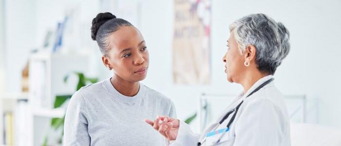 Patient with doctor